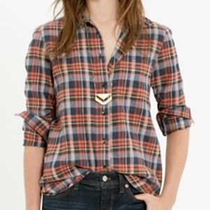 Madewell Plaid Flannel Button Down